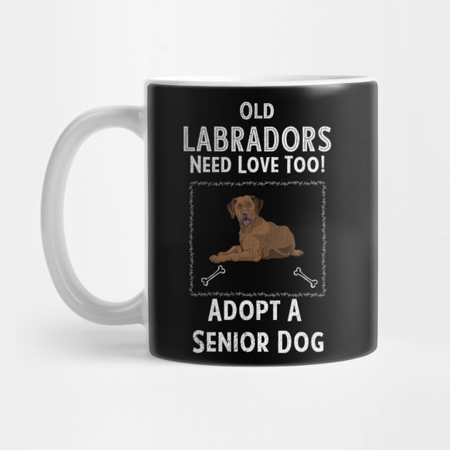 Senior Dog Adoption T-Shirt for Labrador Dog Lovers by bbreidenbach
